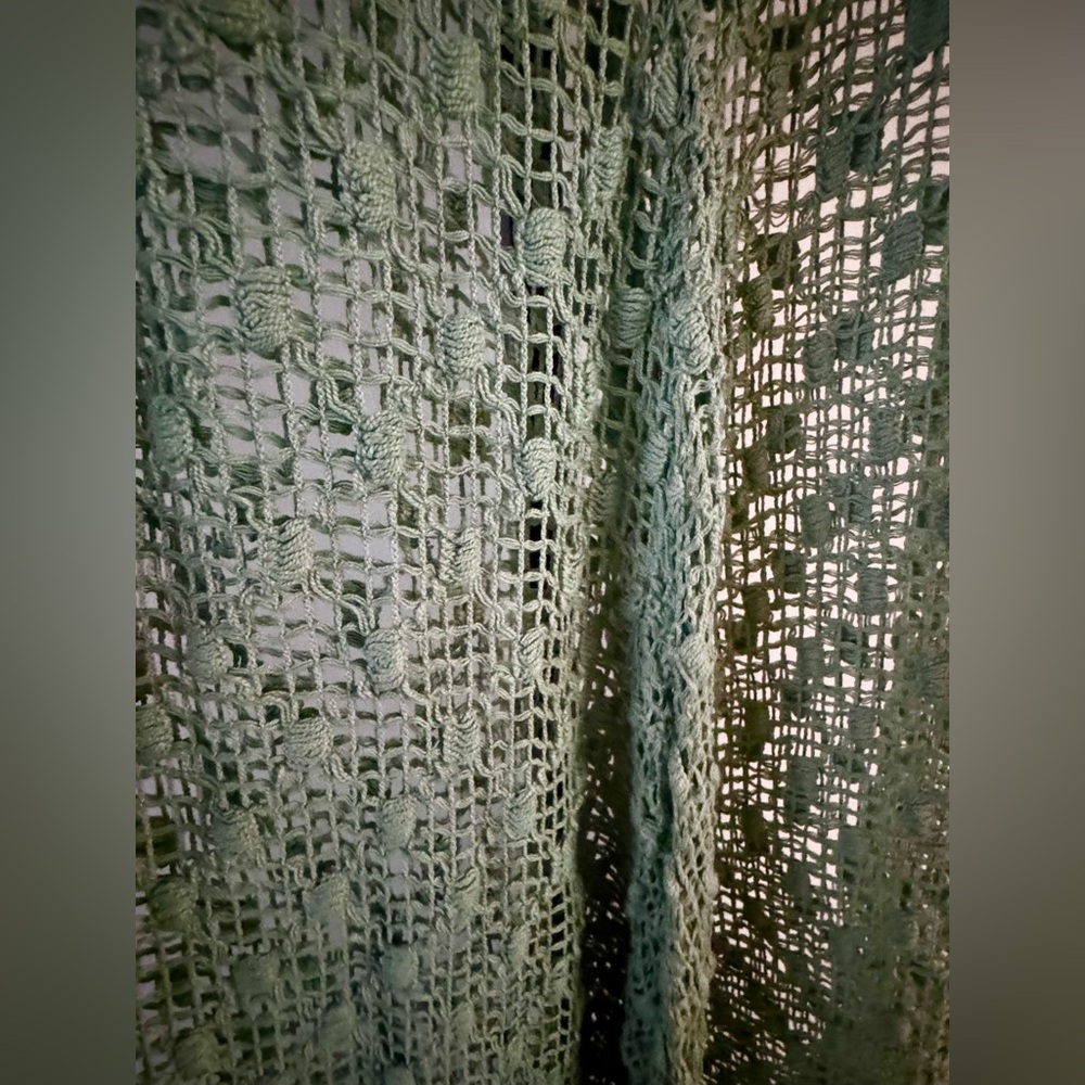 True Vintage 1930s Crochet Set Seafoam Green Gold Harem Balloon Pants - Picture 6 of 7
